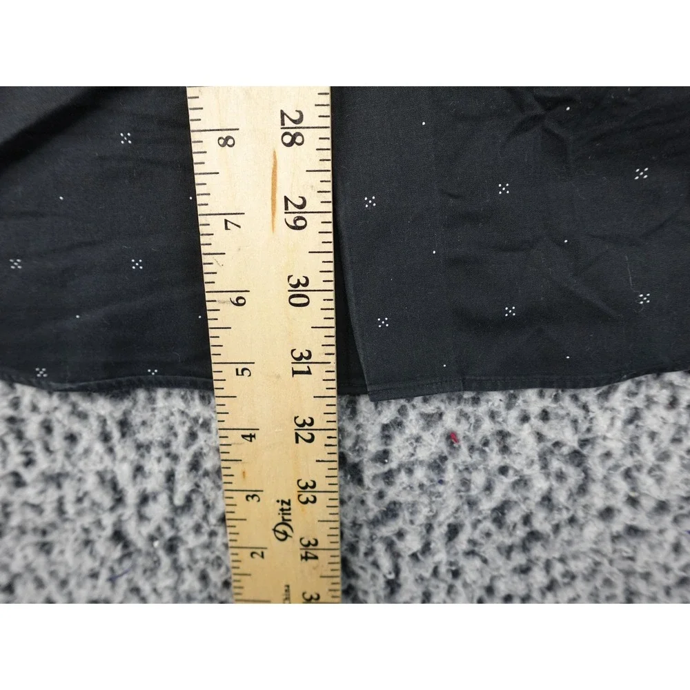 Banana Republic Button Down Mens Medium Black Good Slim Fit Non-Iron Micro-Print